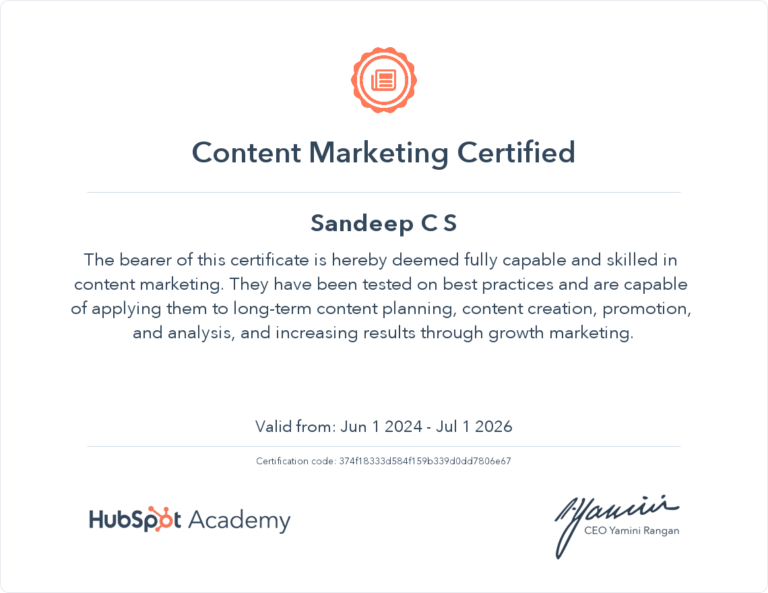 Content Marketing Certified