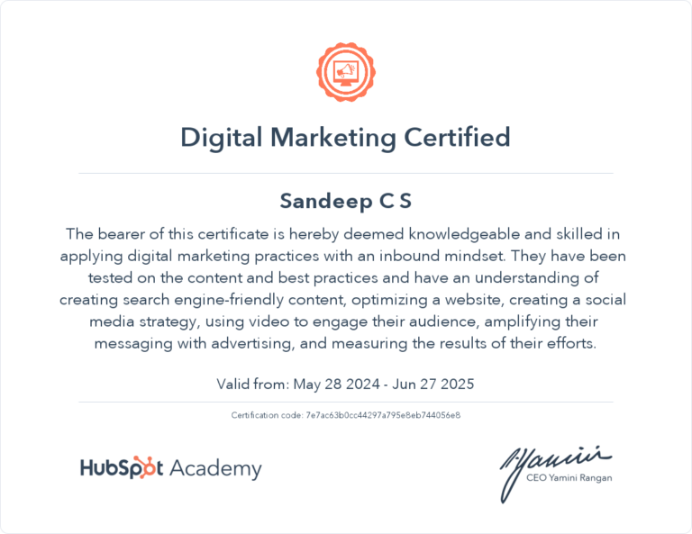 Digital Marketing Certified